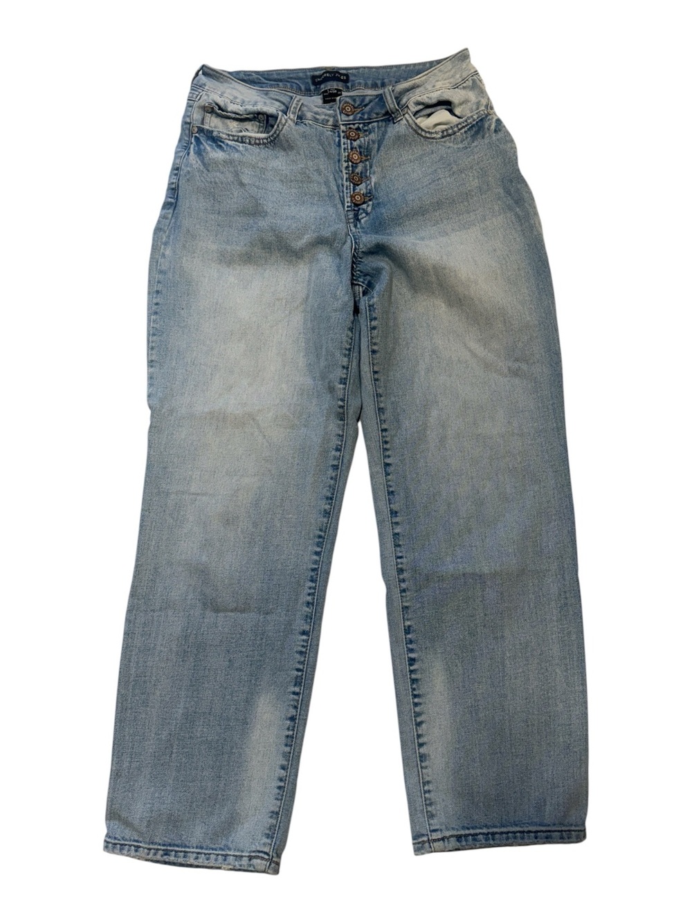 Sincerely Jules Light Blue Boyfriend Jeans with Button Fly